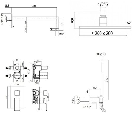 Душевая система Paffoni Elle KITEL018CR/M Хром 