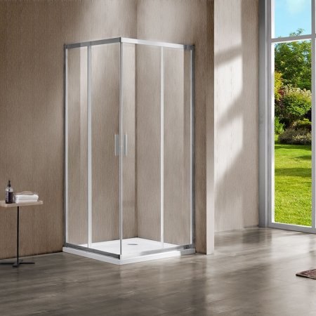 Душевой уголок Vincea Garda 120x120 VSS-1G1212CL профиль Хром стекло прозрачное 