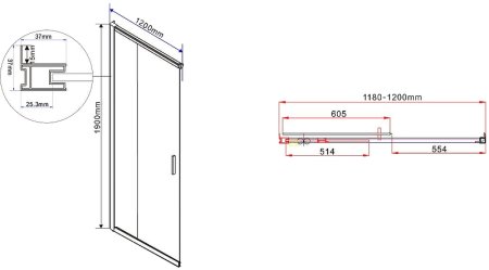 Душевой уголок Vincea Garda 120x120 VSS-1G1212CL профиль Хром стекло прозрачное 