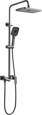 Душевая система Shevanik S9636T, оружейная сталь 