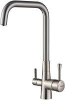 Смеситель для кухни с подключением фильтра Shevanik S528L, сатин