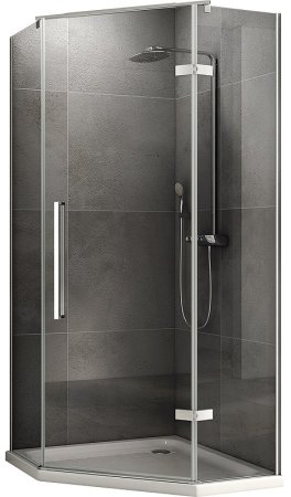 Душевой уголок Abber Ewiges Wasser 90х90 AG05090 профиль Хром стекло прозрачное 