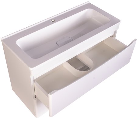 Тумба под раковину Style Line Бергамо 80 СС-00002322 подвесная Белая антискрейч 