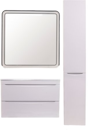 Тумба под раковину Style Line Бергамо 80 СС-00002322 подвесная Белая антискрейч 