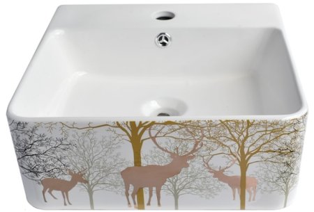 Раковина чаша Bronze de Luxe Golden Deer 1060GD, белый 