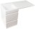 Тумба под раковину Style Line Даллас Люкс Plus 100 СС-00002349 подвесная Белая 