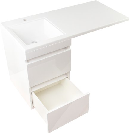 Тумба под раковину Style Line Даллас Люкс Plus 100 СС-00002349 подвесная Белая 