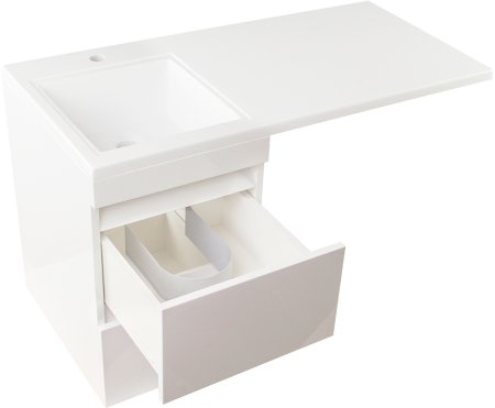 Тумба под раковину Style Line Даллас Люкс Plus 100 СС-00002349 подвесная Белая 