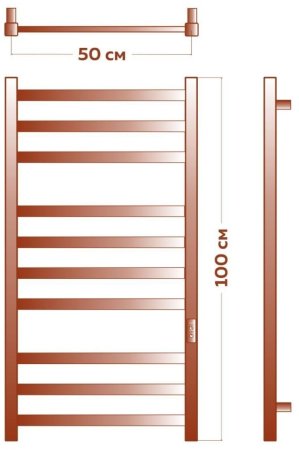 Полотенцесушитель электрический (лесенка) Bauedge Hotel DB-0012, 50x100 см 