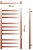 Полотенцесушитель электрический (лесенка) Bauedge Hotel DB-0012, 50x100 см 