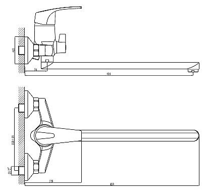 Смеситель Rossinka D40-32 Хром 