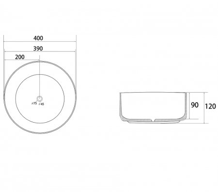 Раковина-чаша Abber Bequem 40 AC2109RG Розовое золото 