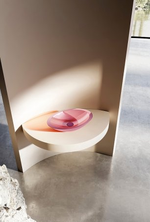 Раковина-чаша Abber Kristall 60 AT2810Koralle Розовая 