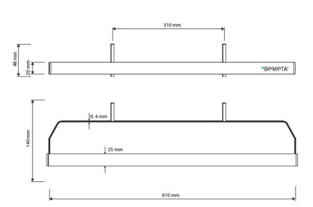 Полотенцедержатель Bemeta Rawell 101204161 на радиатор, хром 