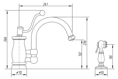 Смеситель для кухонной мойки Migliore Vivaldi ML.CUC-9920.DO золото 