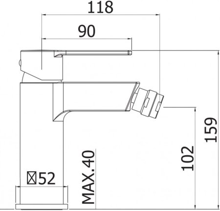 Смеситель Cezares Ovest BSM1-01-W0 для биде, хром 