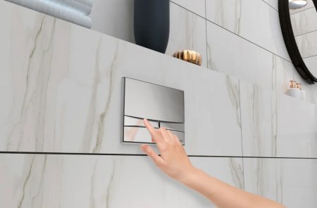 Кнопка смыва Berges Wasserhaus Novum F3 хром, глянец 