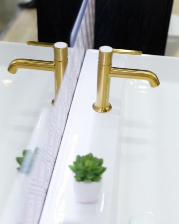 Смеситель Cezares Eco ECO-LS-BORO-W0 для раковины, брашированное золото 