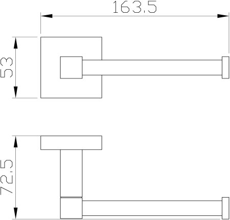 Держатель для туалетной бумаги без крышки WONZON & WOGHAND, Хром (WW-8906) 