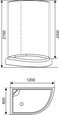 Душевая кабина Arcus S-08 L 