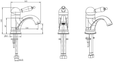 Смеситель для раковины Boheme Provance 261-PR Хром 