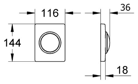 Кнопка смыва Grohe Skate 38595P00 для писсуара 