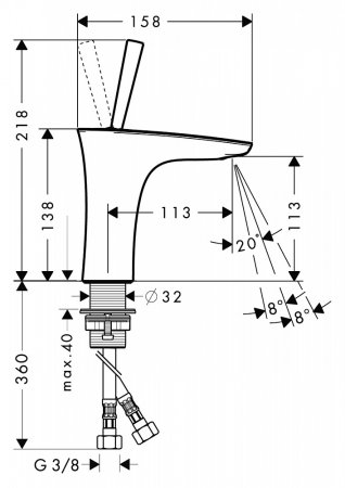 Смеситель Hansgrohe PuraVida 15070000 для раковины 