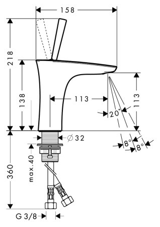 Смеситель Hansgrohe PuraVida 15070000 для раковины 