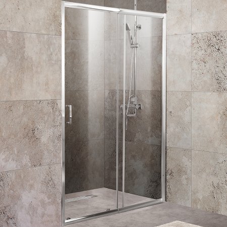 Душевая дверь BelBagno Unique 135 UNIQUE-BF-1-120/135-C-Cr профиль Хром стекло прозрачное 