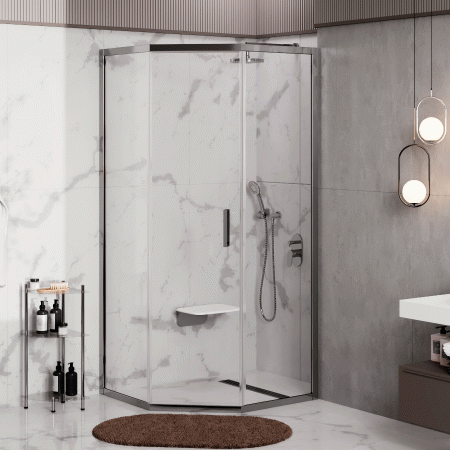 Душевой уголок WasserKRAFT Naab 86S11 90х90х200, прозрачное стекло 