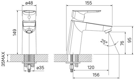 Смеситель для раковины IDDIS Vibe (VIBSB00i01) 