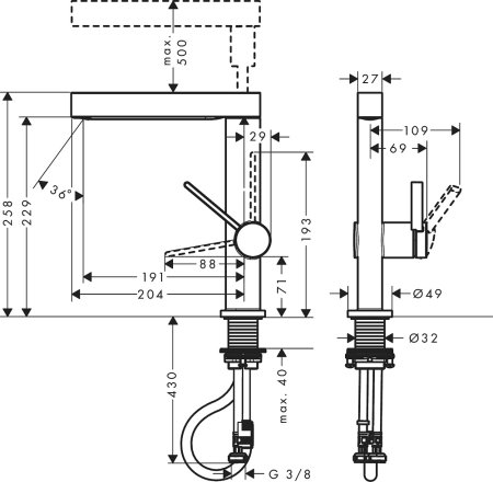 Смеситель Hansgrohe Finoris 230 76063000 для раковины, хром 