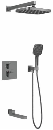 Душевая система Rose R1595T, пепельный 