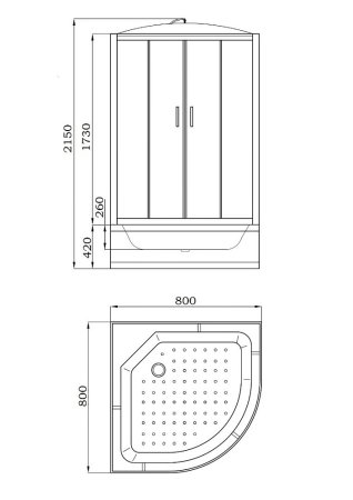 Душевая кабина Parly Classic Эконом EC821 