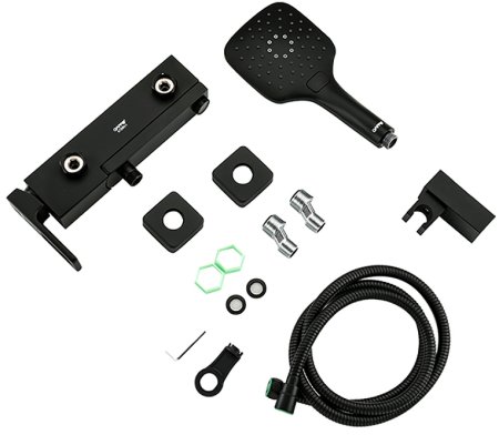 Смеситель для ванны Gappo G17-6 G3217-6 Черный матовый 