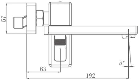 Смеситель для ванны Gappo G17-6 G3217-6 Черный матовый 
