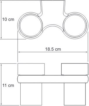 Стакан WasserKRAFT Berkel K-6828D двойной 