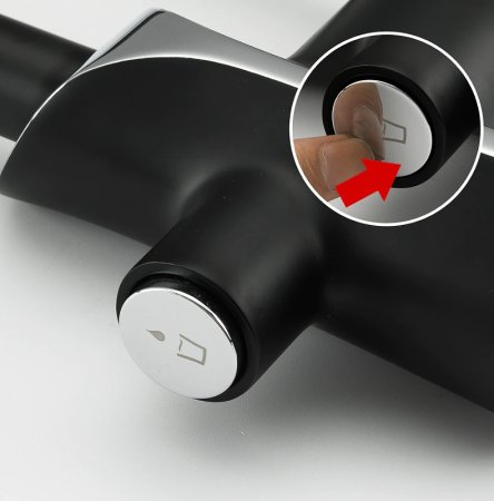 Смеситель для кухни Gappo G03-6 G4303-6 Черный матовый Хром 