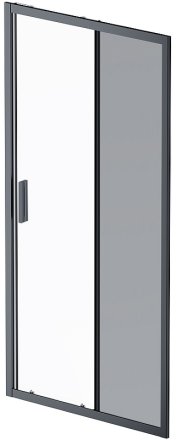 Душевая дверь AM.PM Gem Solo 100 W90G-100-1-195BG профиль Черный матовый стекло тонированное-прозрачное 