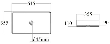 Раковина-чаша Bond 62 S54-620 Белая глянцевая 