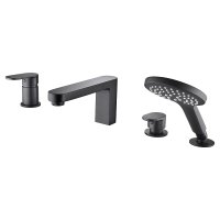 Смеситель WasserKRAFT Elbe 7455 на борт ванны, черный