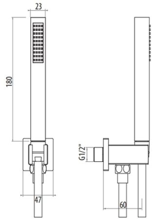 Душевой гарнитур Gattoni Programma Doccia KTQ01/PDNO Черный матовый 