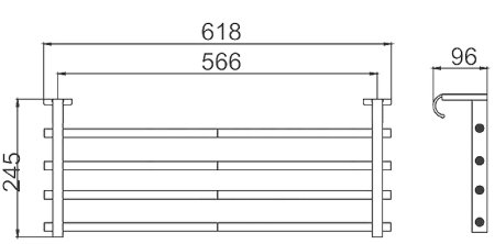Полка для полотенец Frap F809 Хром 