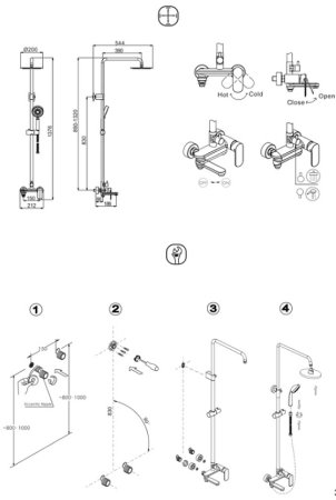 Душевая система Bravat Opal C F6125183CP-A1-RUS Хром 