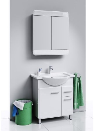 Зеркальный шкаф Aqwella Корсика 74 Kor.04.07 Белый 