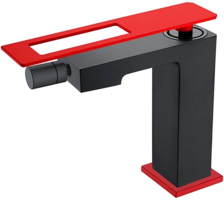 Смеситель для биде Boheme Q 146-BR Черный Красный 