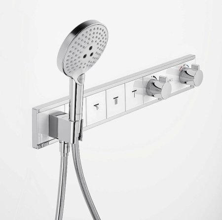Смеситель для душа Hansgrohe RainSelect 15357400 с термостатом Белый Хром 