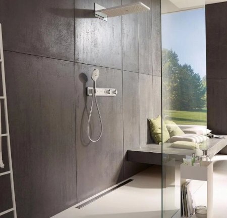 Смеситель для душа Hansgrohe RainSelect 15357400 с термостатом Белый Хром 