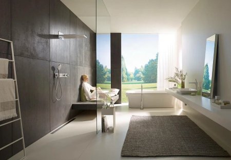 Смеситель для душа Hansgrohe RainSelect 15357400 с термостатом Белый Хром 