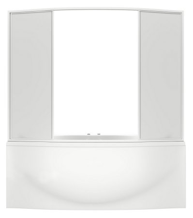 Шторка на ванну Bas Фиеста 4 ств., пластик 